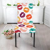 Lips Pattern Print Design 03 Dining Chair Slipcover