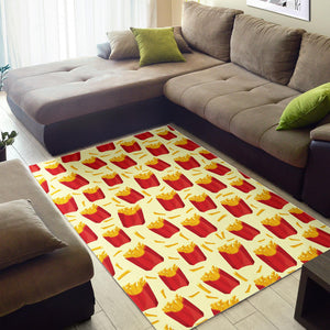 French Fries Pattern Theme Area Rug