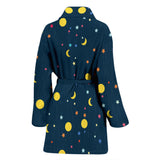 Moon Star Pattern Women Bathrobe