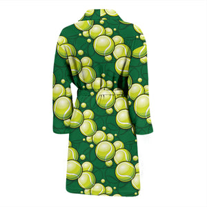 Tennis Pattern Print Design 04 Men Bathrobe