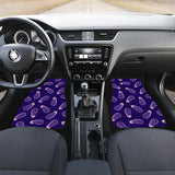 Eggplant Pattern Print Design 02 Front and Back Car Mats