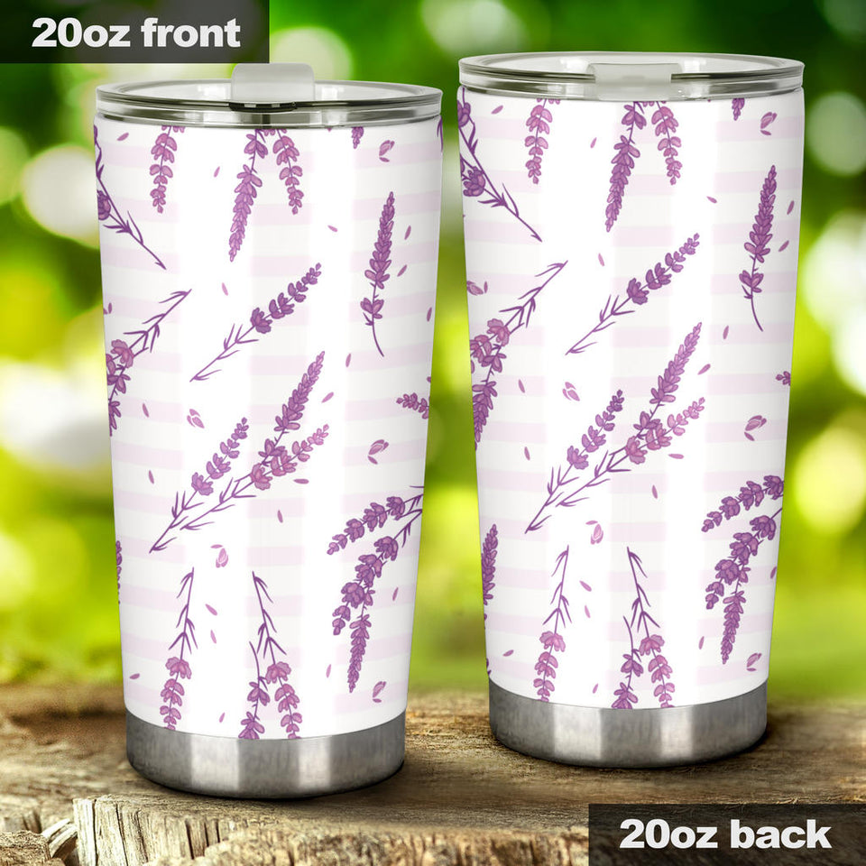Lavender Pattern Stripe Background Tumbler