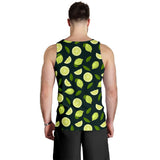 Lime Leaves Pattern Men Tank Top