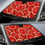Sliced Grapefruit Pattern Background Car Sun Shade