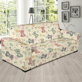 Teddy Bear Pattern Print Design 05 Sofa Slipcover