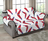 Boomerang Aboriginal Pattern White Background Loveseat Couch Cover Protector