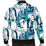 Penguin Pattern Men Bomber Jacket