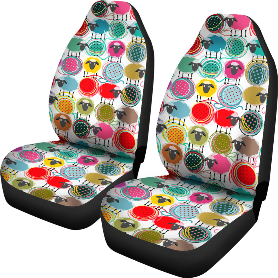 Colorful Sheep Pattern Universal Fit Car Seat Covers