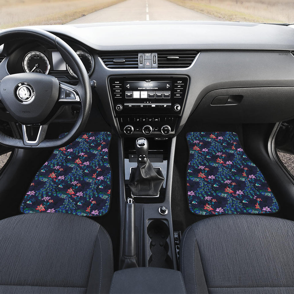 Peacock Feather Pattern Front Car Mats