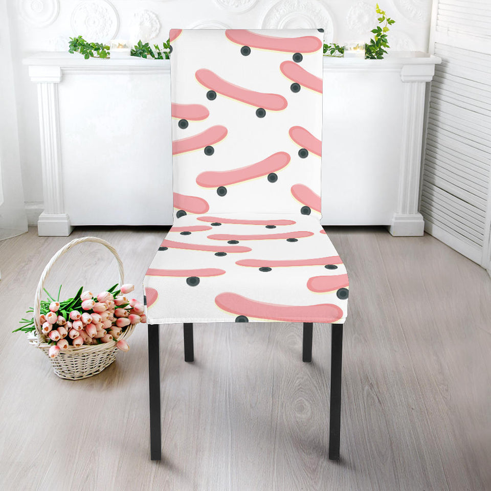 Skate Board Pattern Print Design 05 Dining Chair Slipcover