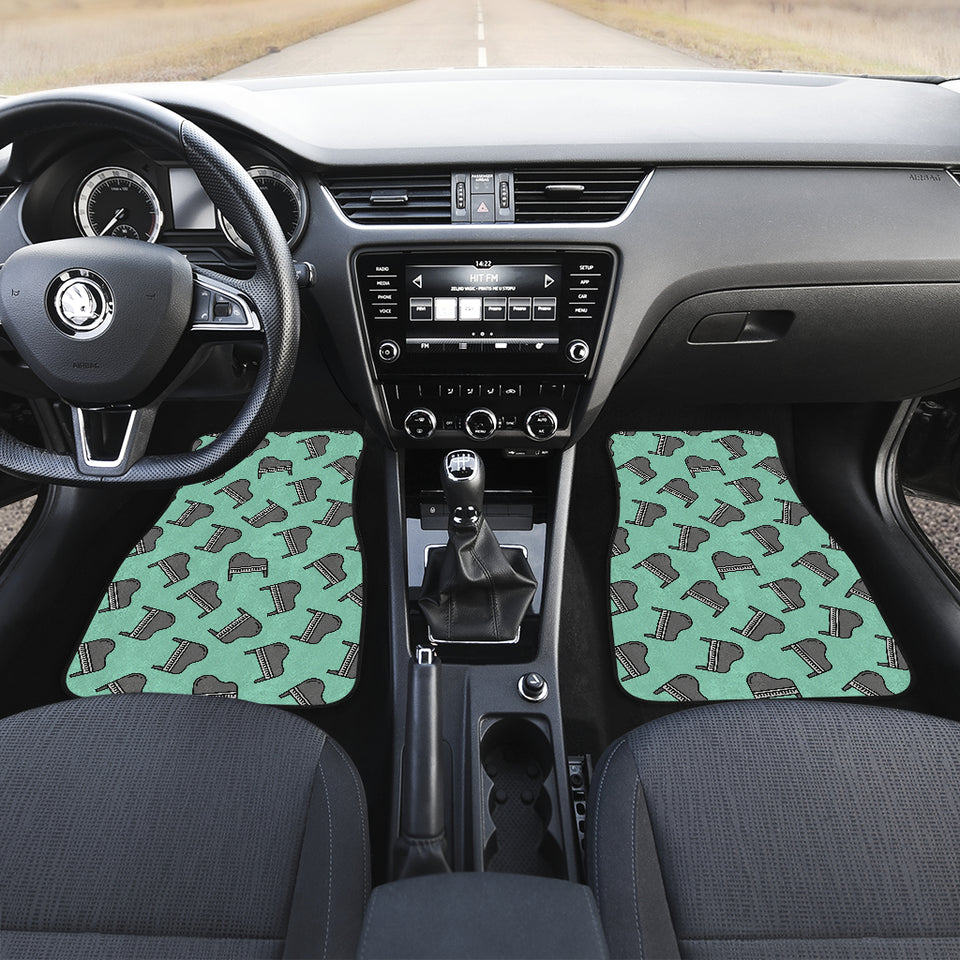 Piano Pattern Print Design 04 Front and Back Car Mats