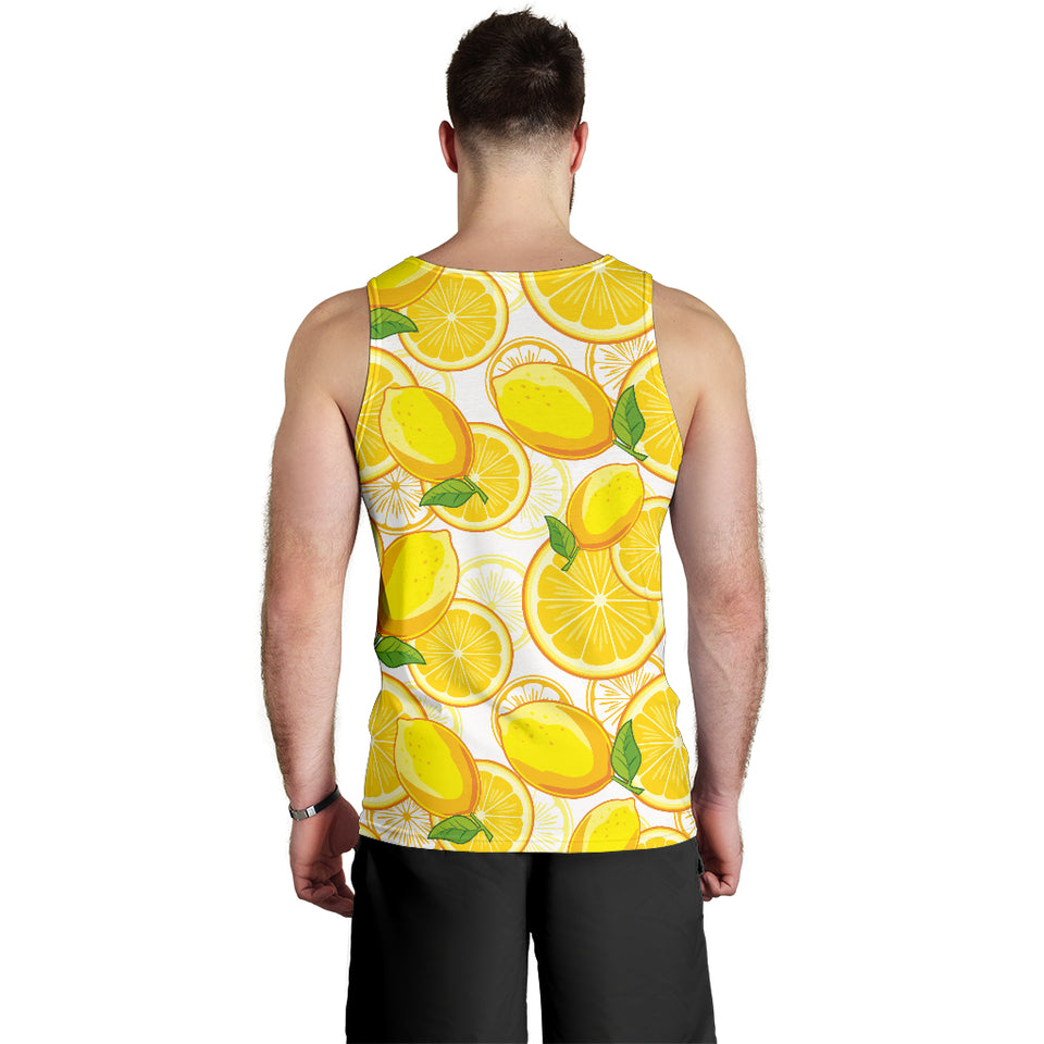 Lemon Pattern Background Men Tank Top