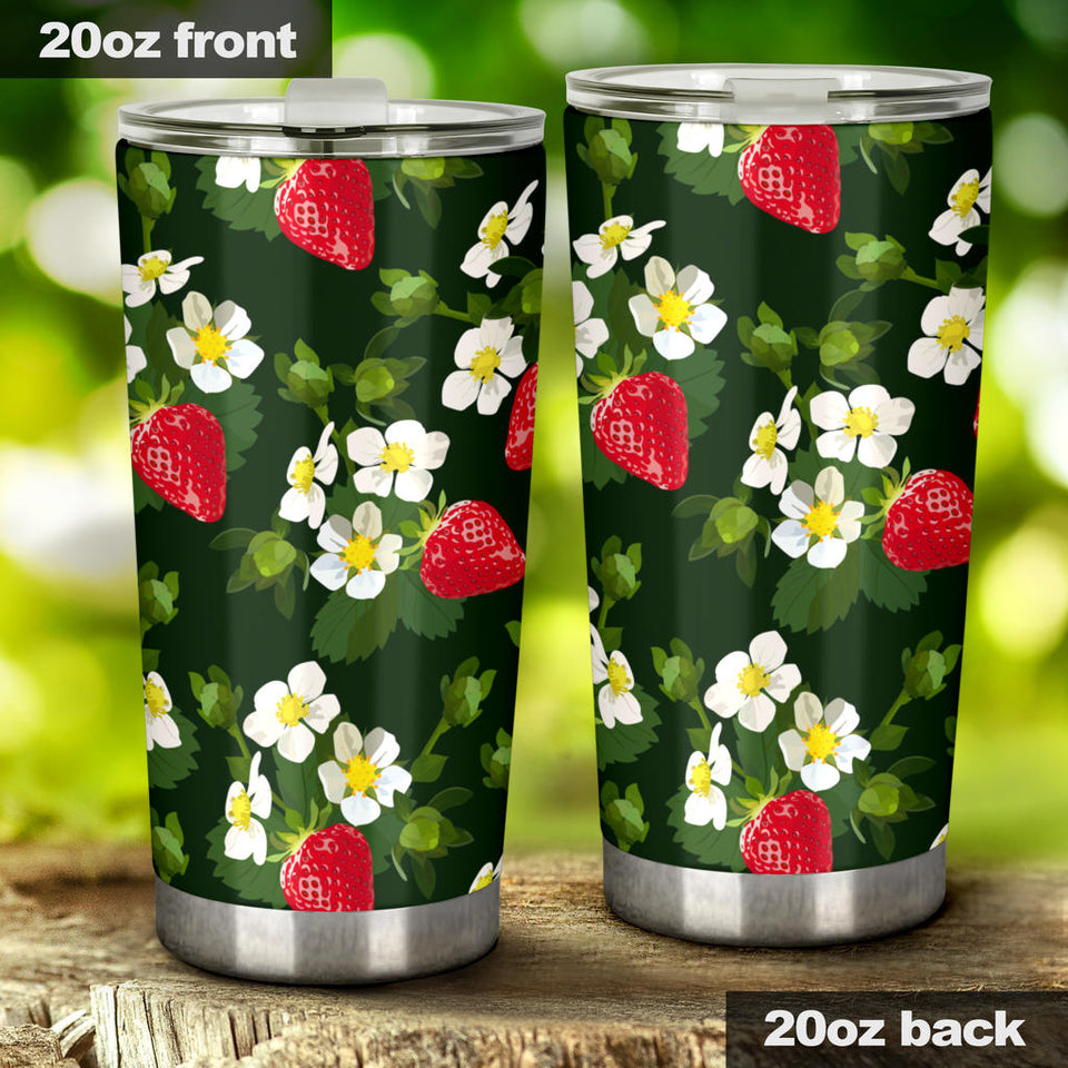 Strawberry Pattern Background Tumbler