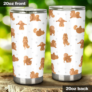 Pomeranian Yoga Pattern Tumbler