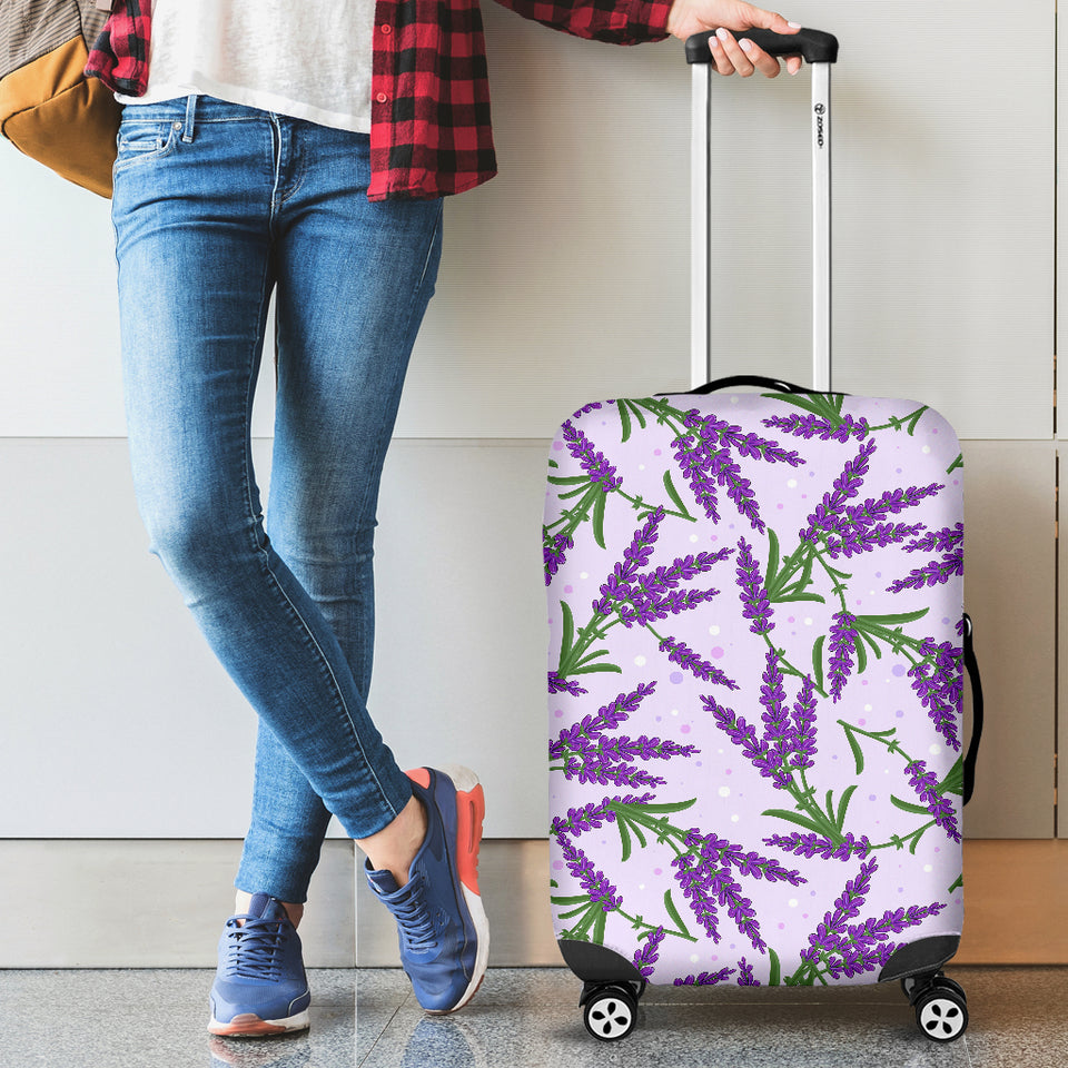 Lavender Pattern Luggage Covers