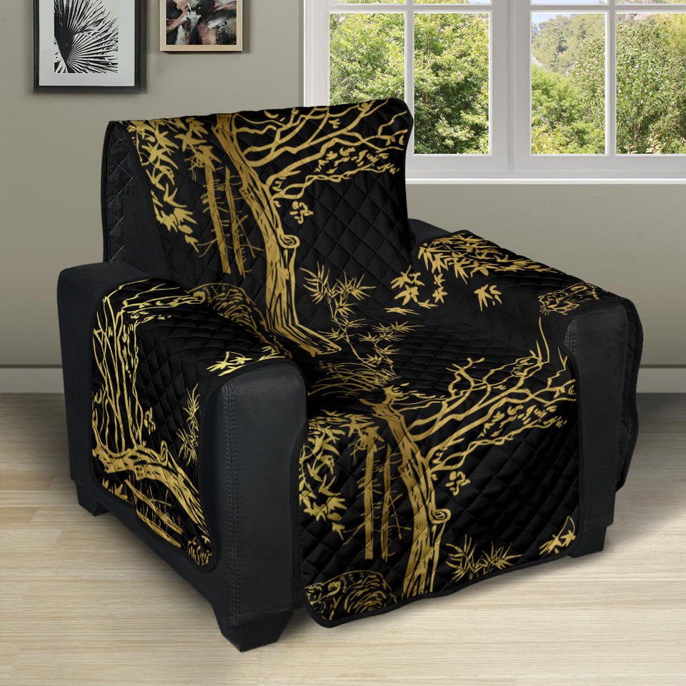 Bengal Tiger and Tree Pattern Recliner Cover Protector
