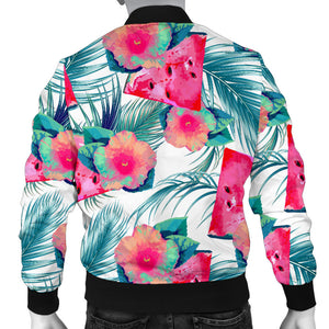 Watermelon Flower Pattern Men Bomber Jacket