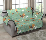 Beagle Bone Pattern Loveseat Couch Cover Protector