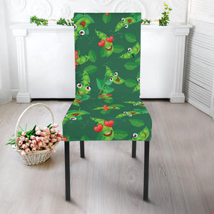 Green Peas Pattern Print Design 05 Dining Chair Slipcover