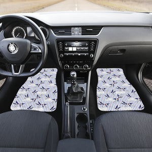 Swallow Pattern Print Design 03 Front and Back Car Mats