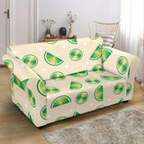 Lime Pattern Loveseat Couch Slipcover