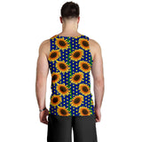 Sunflower Pokka Dot Pattern Men Tank Top