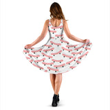 Skate Board Pattern Print Design 05 Sleeveless Midi Dress