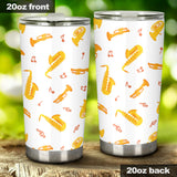 Saxophone Pattern Theme Tumbler