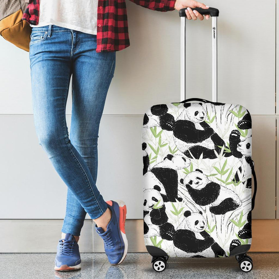 Panda Pattern Cabin Suitcases Luggages