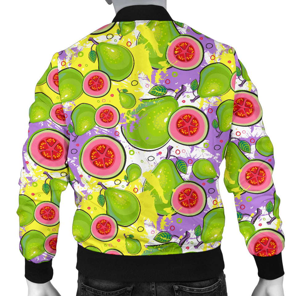 Guava Pattern Men Bomber Jacket