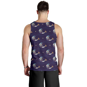 Sleeping Sea Lion Pattern Men Tank Top