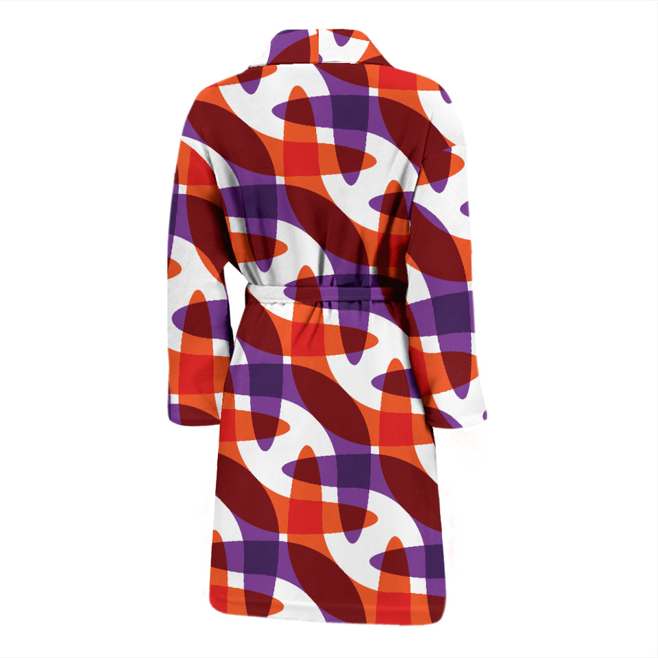 Boomerang Pattern Background Men Bathrobe