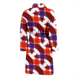 Boomerang Pattern Background Men Bathrobe