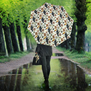 Toucan Flower Pattern Umbrella