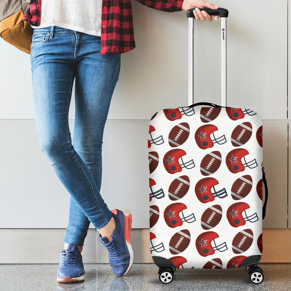 American Football Ball Red Helmet Pattern Luggage Covers