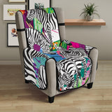 Zebra Colorful Pattern Chair Cover Protector