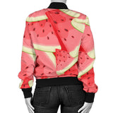 Watermelon Pattern Background Women Bomber Jacket