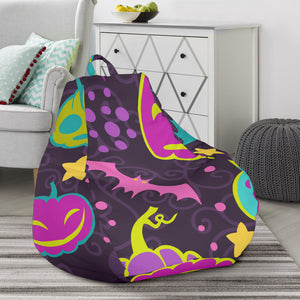 Halloween Pumpkin Bat Pattern Bean Bag Cover