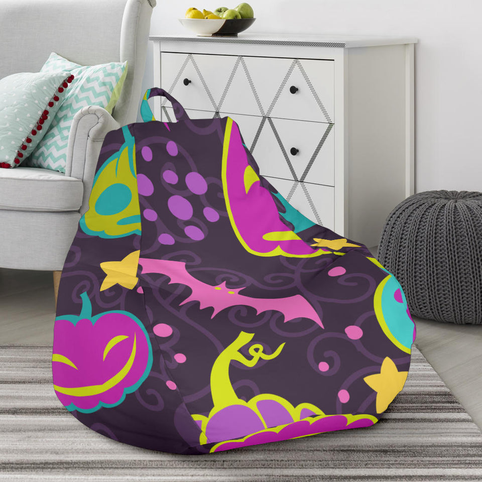 Halloween Pumpkin Bat Pattern Bean Bag Cover