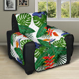 Heliconia Butterfly Leaves Pattern Recliner Cover Protector