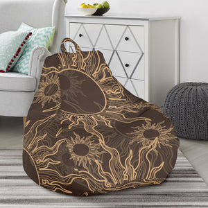 Sun Pattern Theme Bean Bag Cover