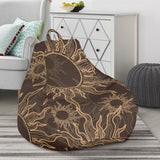 Sun Pattern Theme Bean Bag Cover