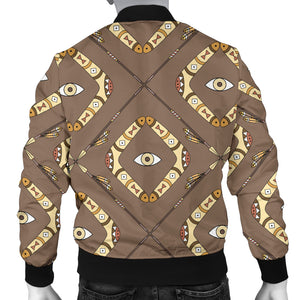 Traditional Boomerang Aboriginal Pattern Men Bomber Jacket