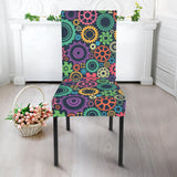 Gear Pattern Print Design 02 Dining Chair Slipcover