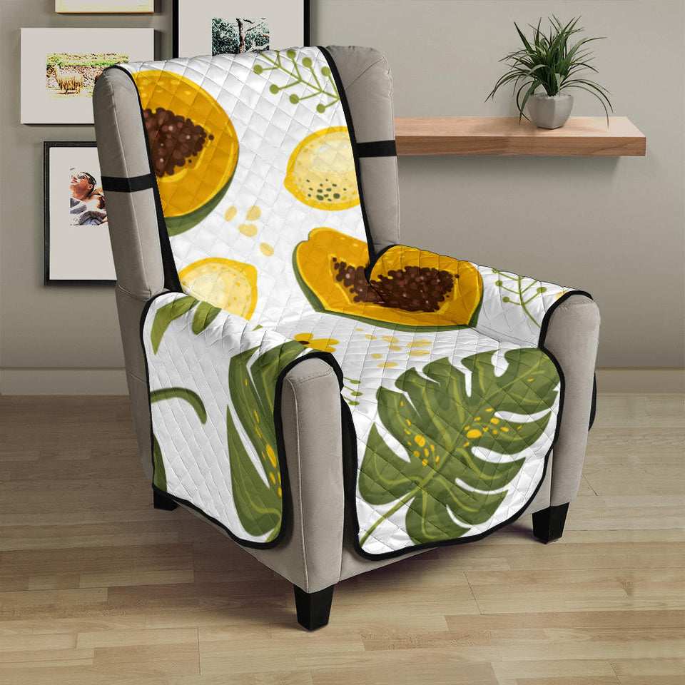 Papaya Leaves Flower Pattern Chair Cover Protector