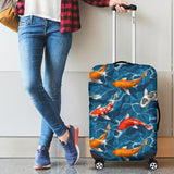 Koi Fish Carp Fish in Water Pattern Luggage Covers