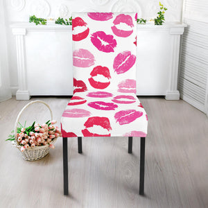 Lips Pattern Print Design 05 Dining Chair Slipcover