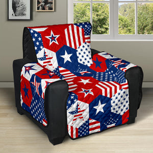 USA Star Hexagon Pattern Recliner Cover Protector