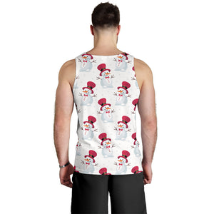 Cute Snowman Pattern Men Tank Top