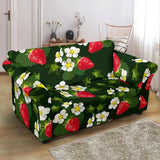 Strawberry Pattern Background Loveseat Couch Slipcover